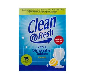 Clean N Fresh Dishwasher Tablets Case of 1x 15