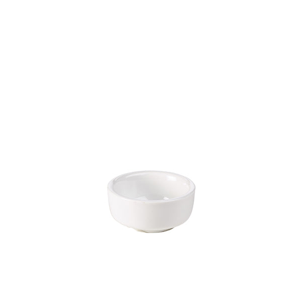 Genware Porcelain Butter Pat 6.5cm/ 2.5" pack of 12