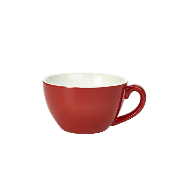 Genware Porcelain Red Bowl Shaped Cup 34cl/ 12oz pack of 6