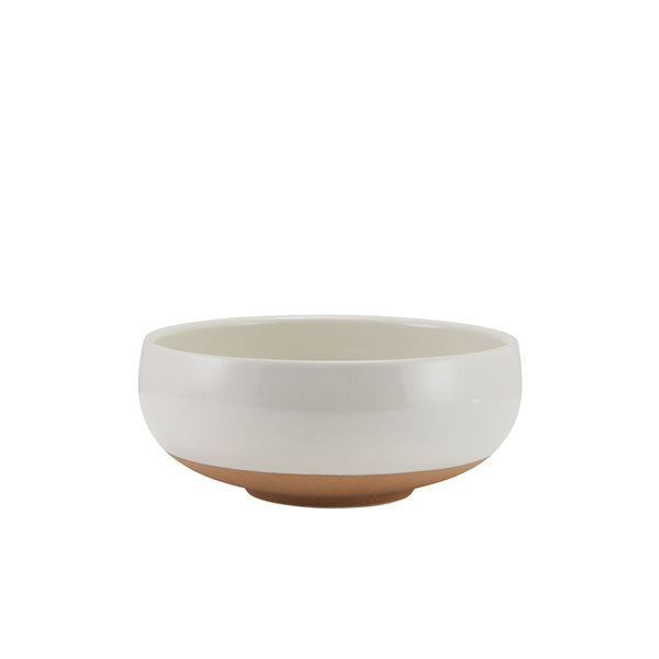 GenWare Kava White Stoneware Belly Bowl 14.5cm Per Case of 6