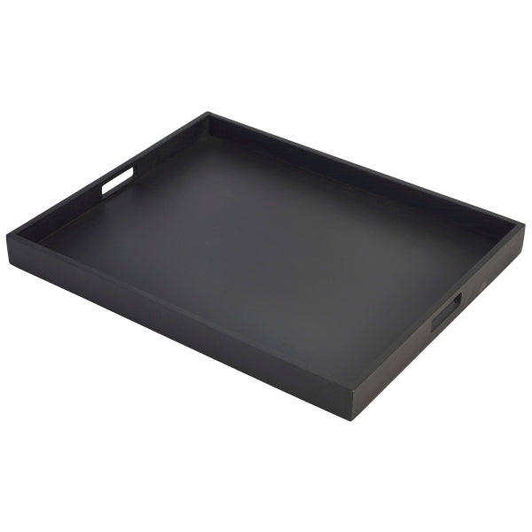 Solid Black Butlers Tray 53.5 x 42.5 x 4.5cm pack of 1