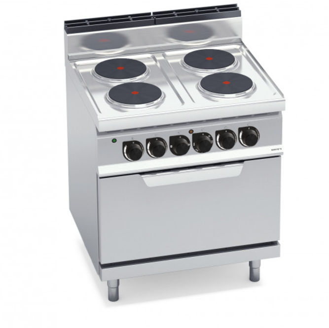 4 Round Plate Electric Stove with 2/1 Oven