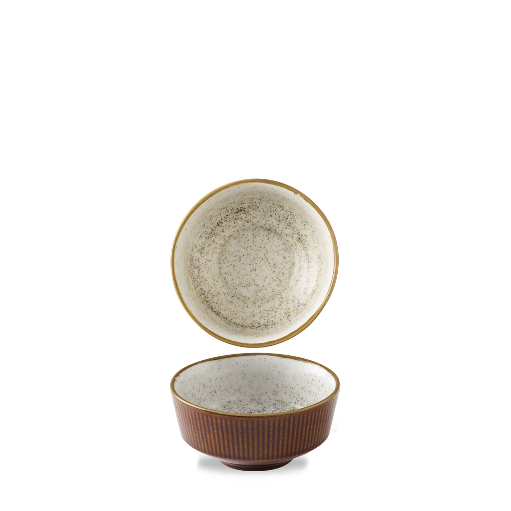 Cinnamon Brown Barley White Kochi Soup Bowl 15.75Oz Box 12