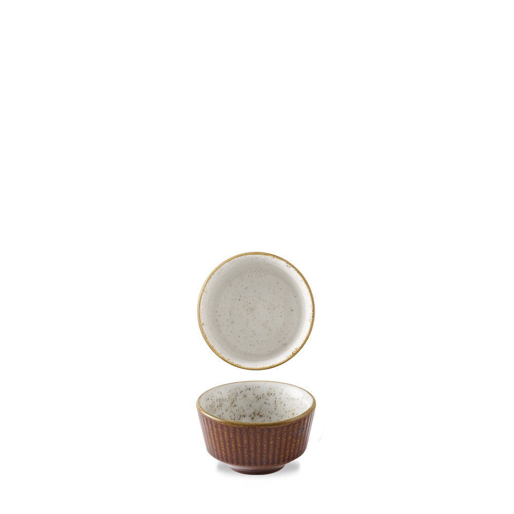 Cinnamon Brown Barley White Kochi Dip Pot 4Oz Box 12