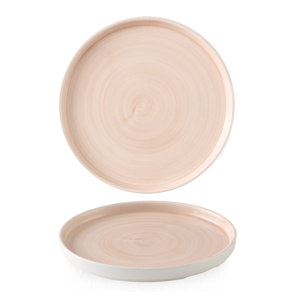 Stonecast Canvas Coral Walled Plate 10 2/8" Box 6