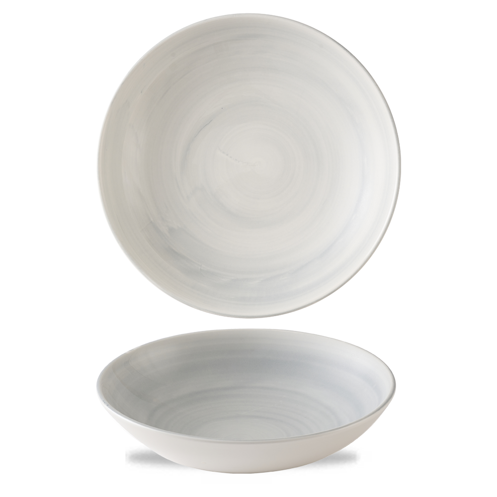 Stonecast Canvas Grey Evolve Coupe Bowl 9.75" Box 12