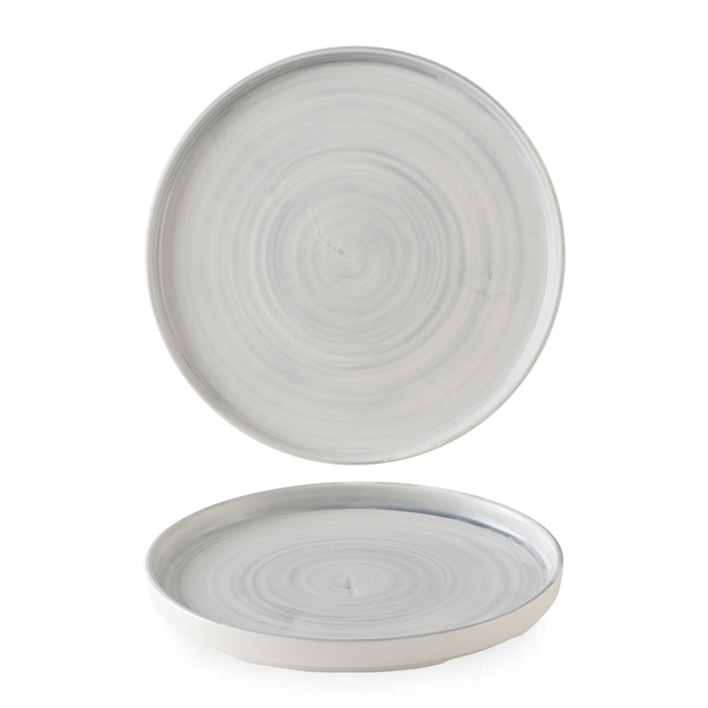 Stonecast Canvas Grey Walled Plate 10 2/8" Box 6