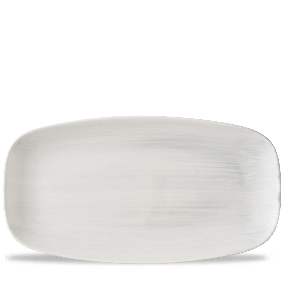 Stonecast Canvas Grey Chefs Oblong Plate 13 7/8X7 3/8" Box 6