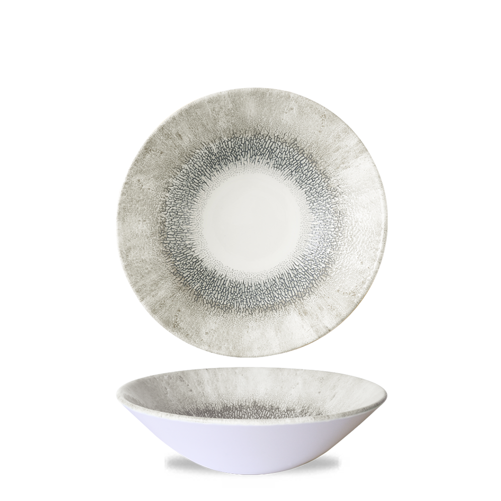 Studio Prints Fusion Grey Evolve Deep Coupe Bowl 7 1/2" Box 6