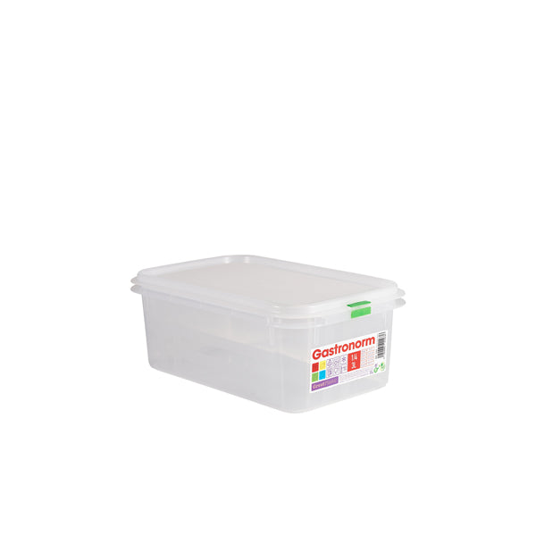 GenWare Clear Polypropylene Container GN1/4 100mm Per Case of 6