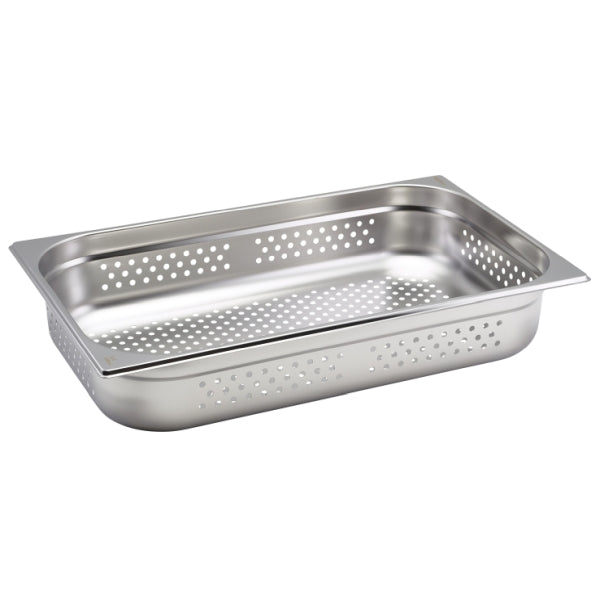 Poêle Perforée Gastronorm 1/1 En Inox - Dimensions 530x325 Mm, Profondeur 100 Mm - Pour Cuisson Vapeur, égouttage, Four Professionnel