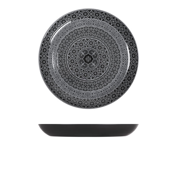 Black Marrakesh Melamine Bowl 38 x 4.5cm Per Case of 1