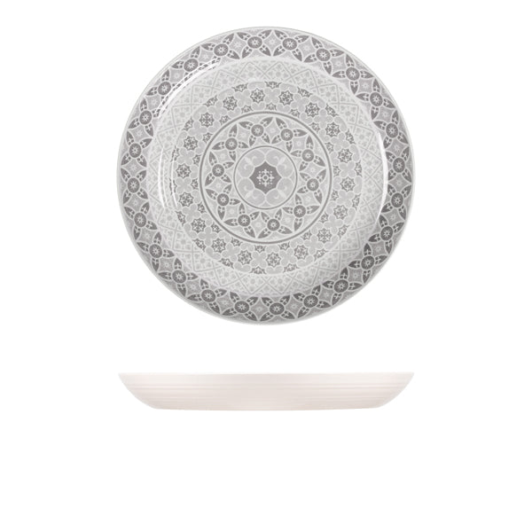 White Marrakesh Melamine Bowl 38 x 4.5cm Per Case of 1