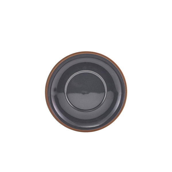 GenWare Kava Dark Grey Stoneware Saucer 16cm Per Case of 6