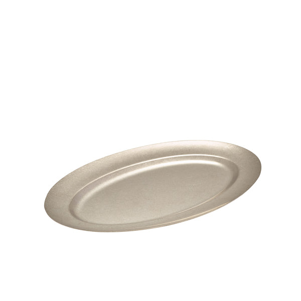 GenWare Vintage Steel Oval Platter 41cm Per Case of 6