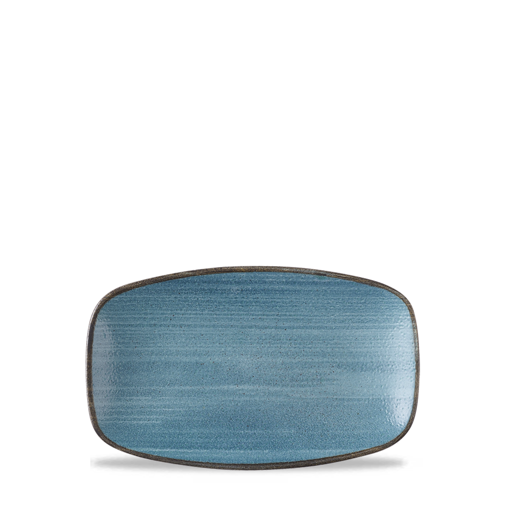 Stonecast Raw Teal Oblong Chefs Plate 7 4/5 X 4 3/4" Box 12