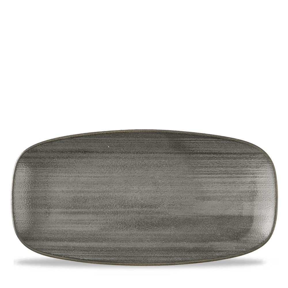 Stonecast Raw Black Chefs Oblong Plate 11 3/4X6" Box 12