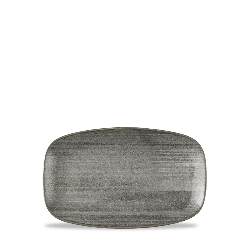 Stonecast Raw Black Oblong Chefs Plate 7 4/5 X 4 3/4" Box 12