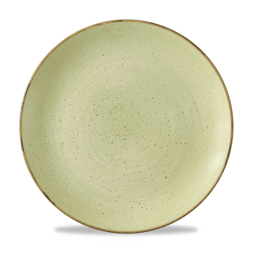 Stonecast Raw Green Evolve Coupe Plate 11.25" Box 12