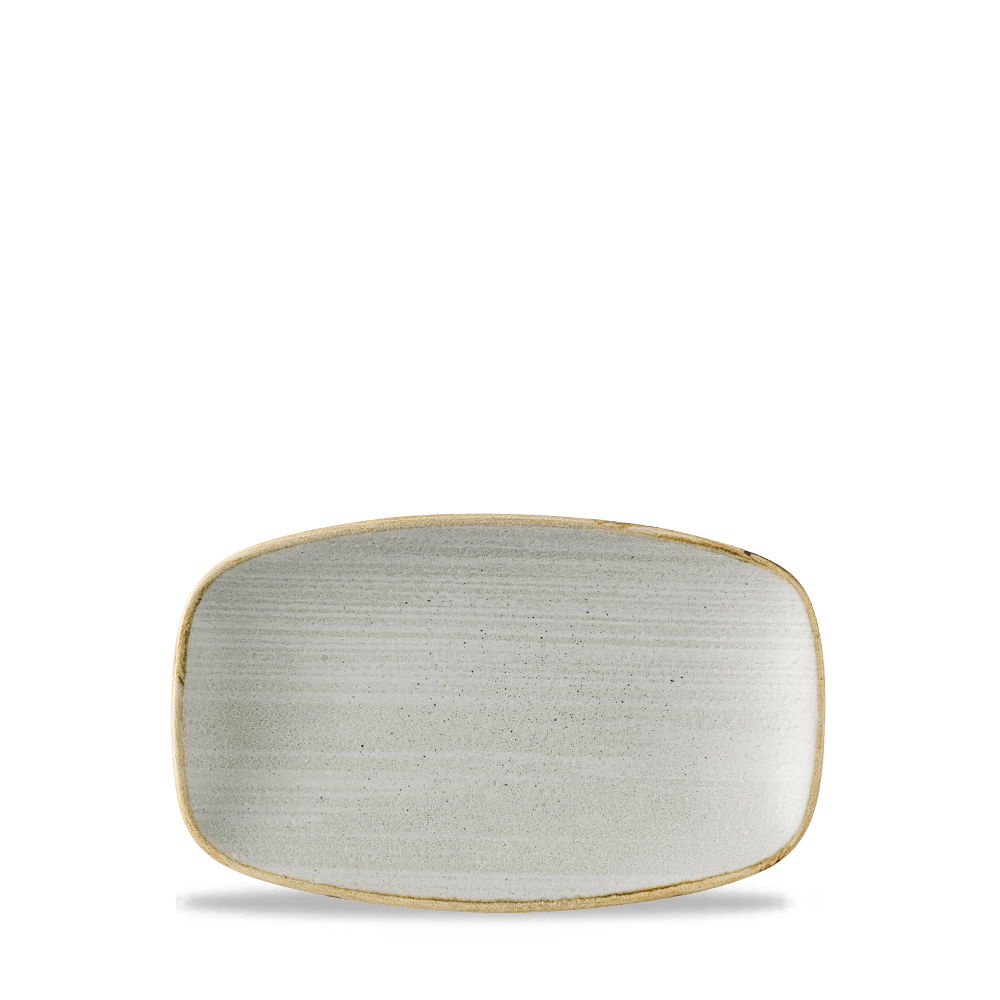 Stonecast Raw Grey Oblong Chefs Plate 7 4/5 X 4 3/4" Box 12