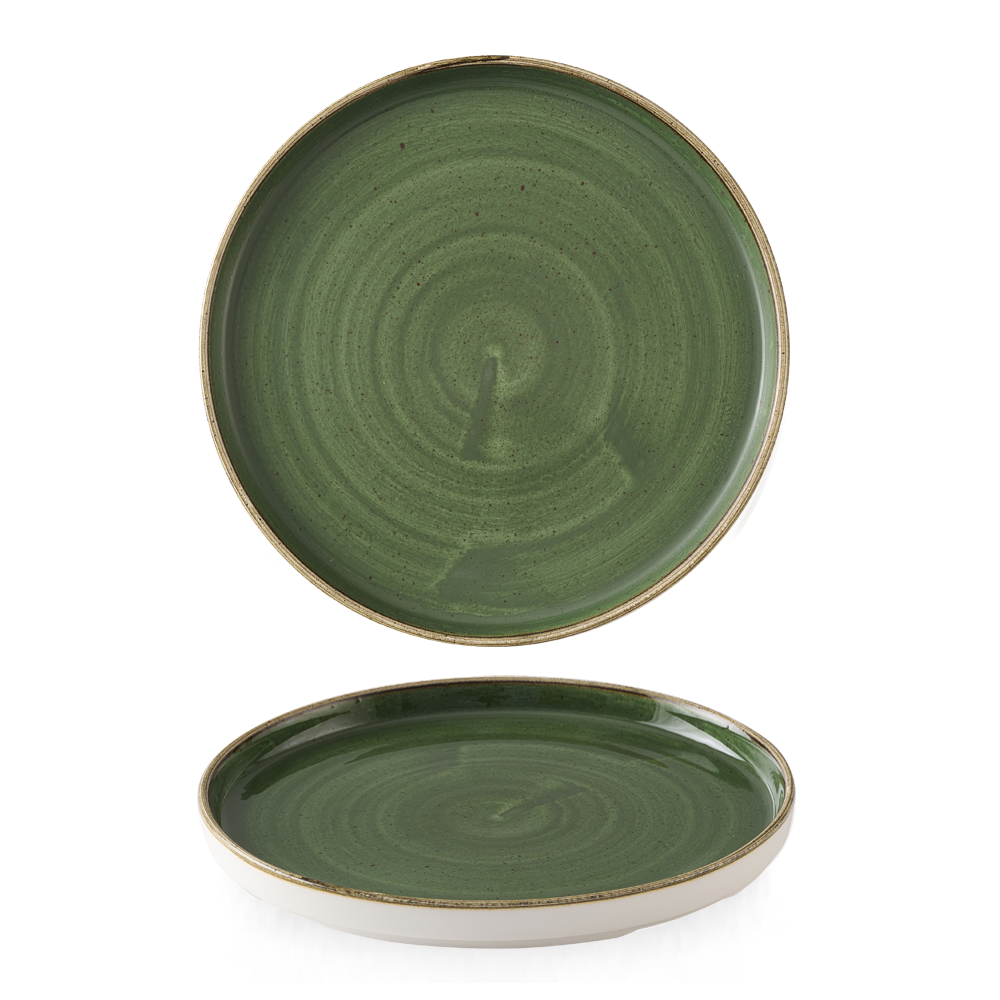 Stonecast Sorrel Green Walled Plate 10 2/8" Box 6