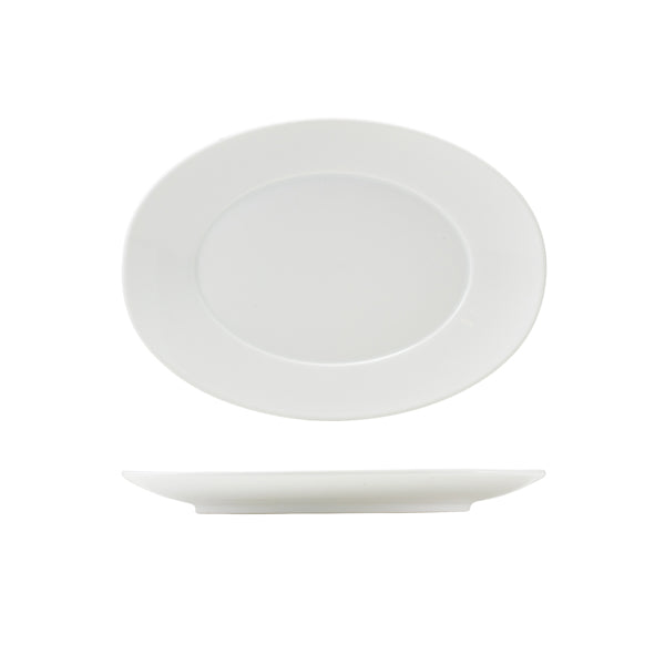 GenWare Porcelain Winged Oval Plate 28cm/ 11" per case of 4