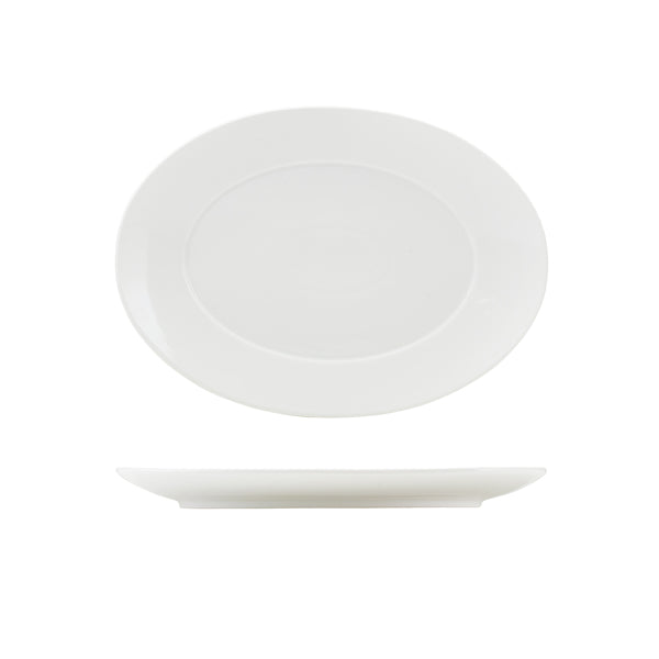GenWare Porcelain Winged Oval Plate 31.5cm/ 12.5" per case of 4