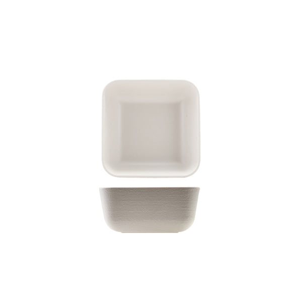 GenWare Melamine White Jute Square Buffet Bowl 20cm