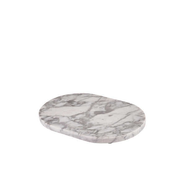 GenWare White Marble Oval Platter 25x17cm