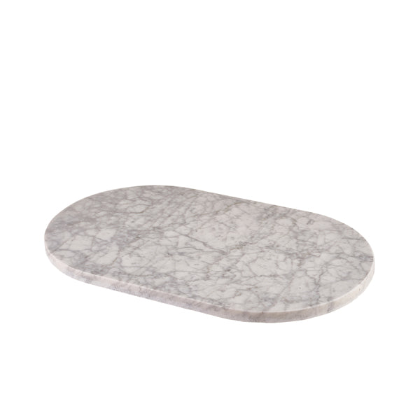 GenWare White Marble Oval Platter 38x23cm