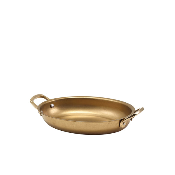 GenWare Gold Vintage Steel Oval Dish 18.5 x 13.5cm