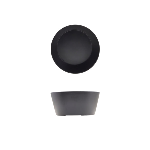 GenWare Melamine Black Tableau Conical Buffet Bowl 22 x 10cm