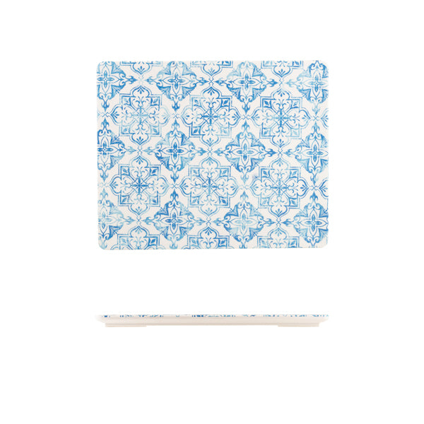 GenWare Melamine Blue Talavera GN 1/2 Platter