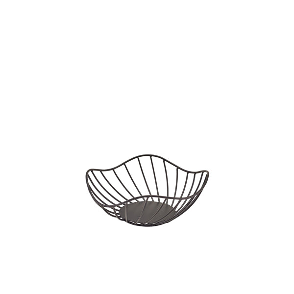 GenWare Lotus Leaf Black Wire Basket 20 x 8cm Per Case of 1