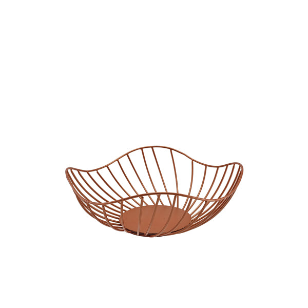 GenWare Lotus Leaf Copper Wire Basket 28.5 x 10cm Per Case of 1