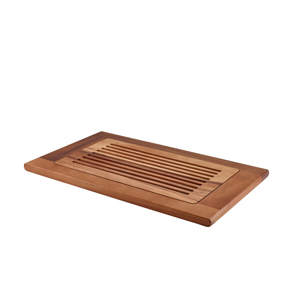 Acacia Wood Slatted Chopping Board GN 1/1 Per Case of 1