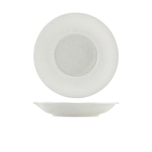 Incise Porcelain Lucine Deep Winged Plate 26cm Per Case of 6