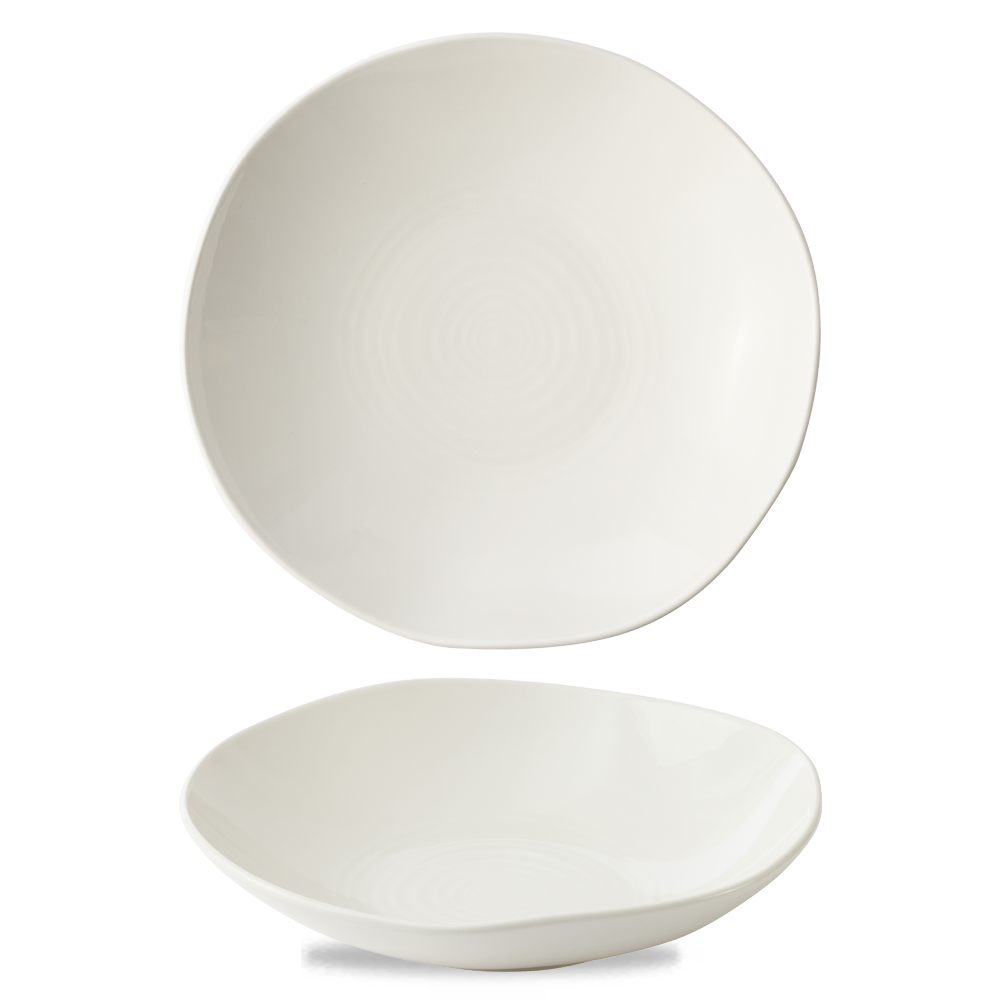 White Natural Bowl 25Cm Box 6