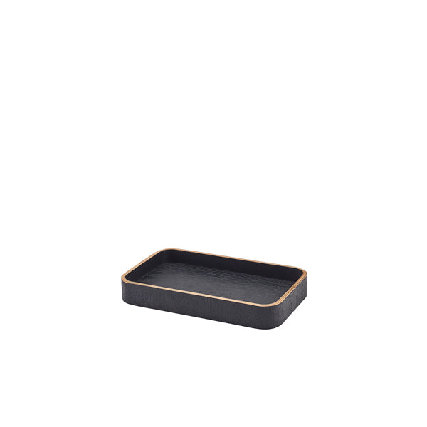 GenWare Black Wood Veneer Tray 23 x 13.8cm Per Case of 1