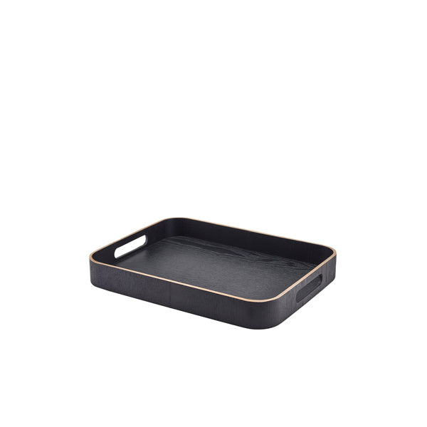 GenWare Black Wood Veneer Butlers Tray 35.5 x 28cm Per Case of 1