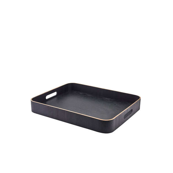 GenWare Black Wood Veneer Butlers Tray 45.5 x 36cm Per Case of 1