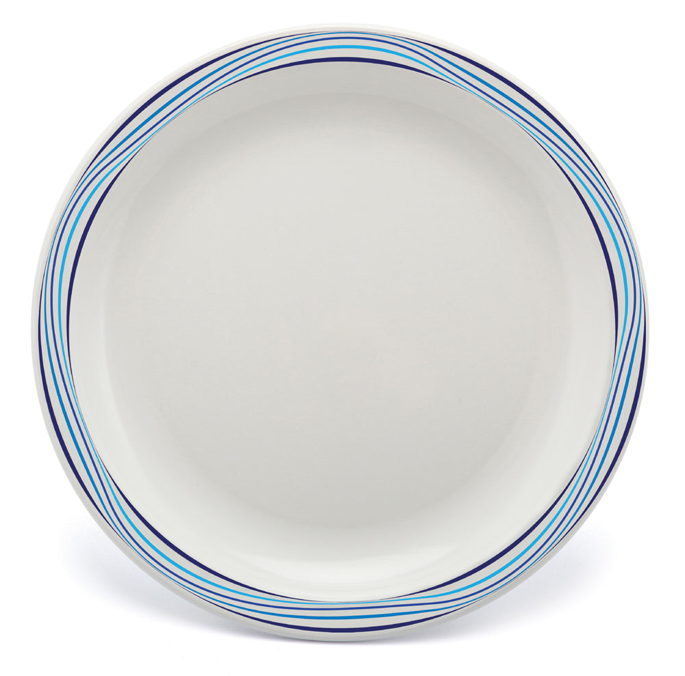 Large Blue Swirls Patterned Duo Plate – 23cm