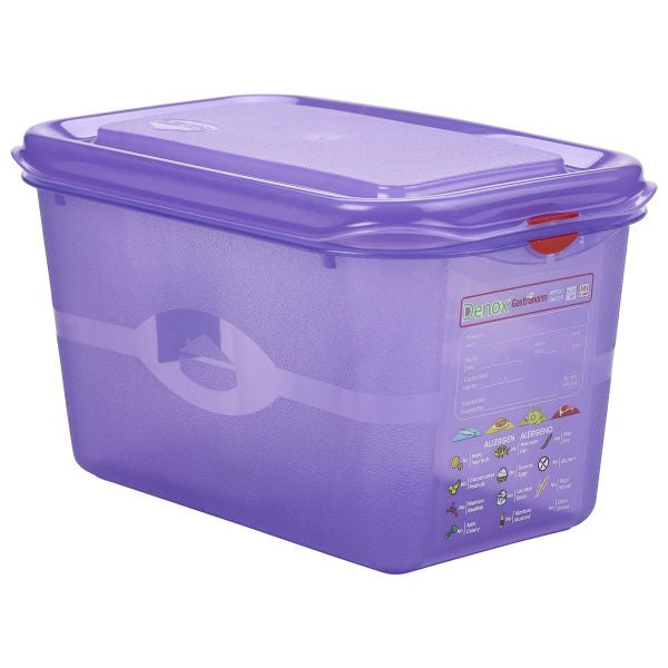 Allergen GN Storage Container 1/4 150mm Deep 4.3L pack of 6