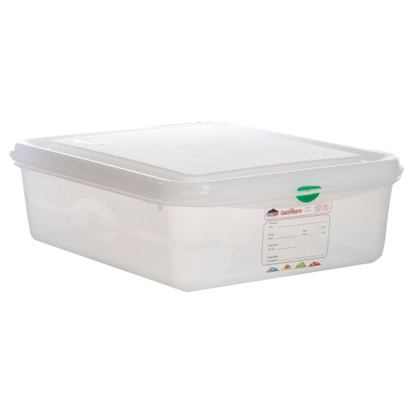 GN Storage Container 1/2 100mm Deep 6.5L pack of 6