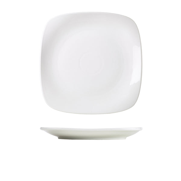 Stephens Porcelain Rounded Square Plate 25cm/9.75" (Box of 6)