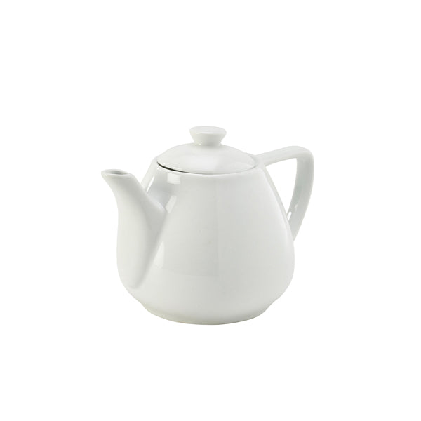 Genware Porcelain Contemporary Teapot 45cl/ 16oz pack of 6