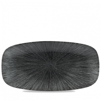 Studio Prints Agano Black Chefs Oblong Plate 13 7/8X7 3/8" Box 6