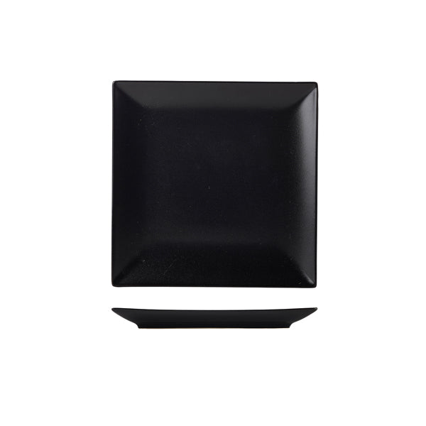 Luna Stoneware Black Square Plate 21cm/8.25" (Box of 6) Stephens