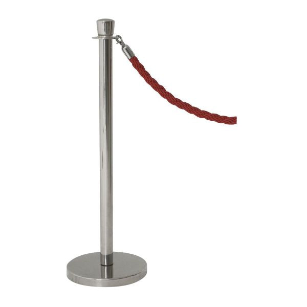 Genware Stainless Steel Barrier Post pack of 2