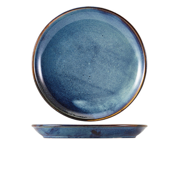 Terra Porcelain Aqua Blue Coupe Plate 30.5cm pack of 6